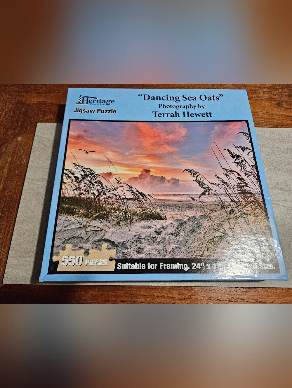 Heritage Puzzle Inc Dancing Sea Oats Jigsaw Puzzle Photographer Terrah Hewett.